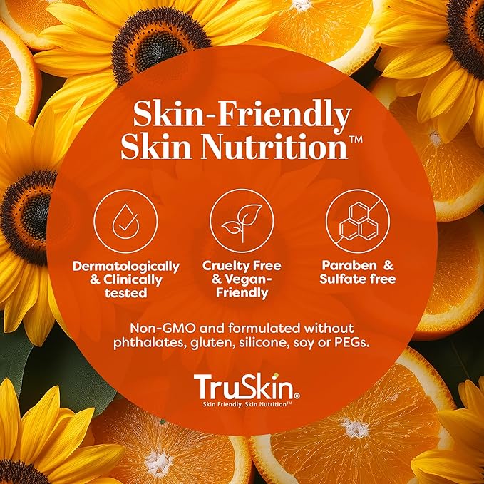 TruSkin Sunscreen Serum for Face - SPF 30 Universal Tinted Mineral Sunscreen Face Serum with Zinc Oxide - Sheer, Lightweight Finish with Vitamin C, Hyaluronic Acid, Ceramides & Niacinamide, 1 fl oz