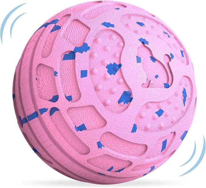 Smart Interactive Dog Toy Ball – Automatic Moving, Bouncing & Rolling, 3 Modes, Chew-Proof E-TPU Shell, Waterproof, Rechargeable,Dog Ball for Medium and Large Dogs, Pink