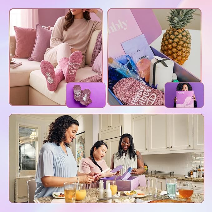 Surrogacy Care Package - Transfer Day Gift for Surrogate Mother & Intended Parents with Pineapple Lip Balm, Bracelet, Mug, Lucky Socks & Tea - Gestational Carrier Gift - 5 Items