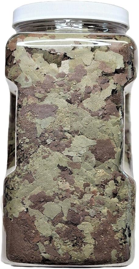 Aquatic Foods Inc. 45% Blackworm & Cichlid Green GRO Spirulina-Veggie Flake Mix for Cichlids, Discus, for All Community Tropical Fish. Aquatic Foods Flakes…2oz Small Jar