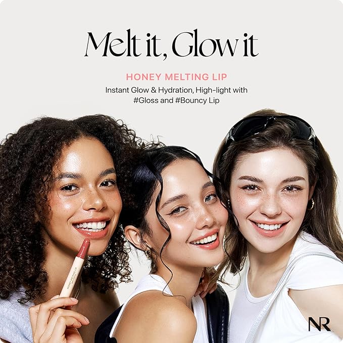Nature Republic HONEY MELTING LIP (02 FIG) SOFT LIP STICK, Hydrating Gloss, Moisturizing balms, Sheer tint, Shine & Nude, Glowy Finish, korean make up