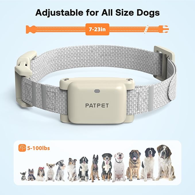 PATPET Dog Training Collar - IPX7 Waterproof Static Collar for Dogs 8-100lbs, 1800ft Rechargeable Dog Trainer with Remote for 2 Dogs, 3 Safe Modes