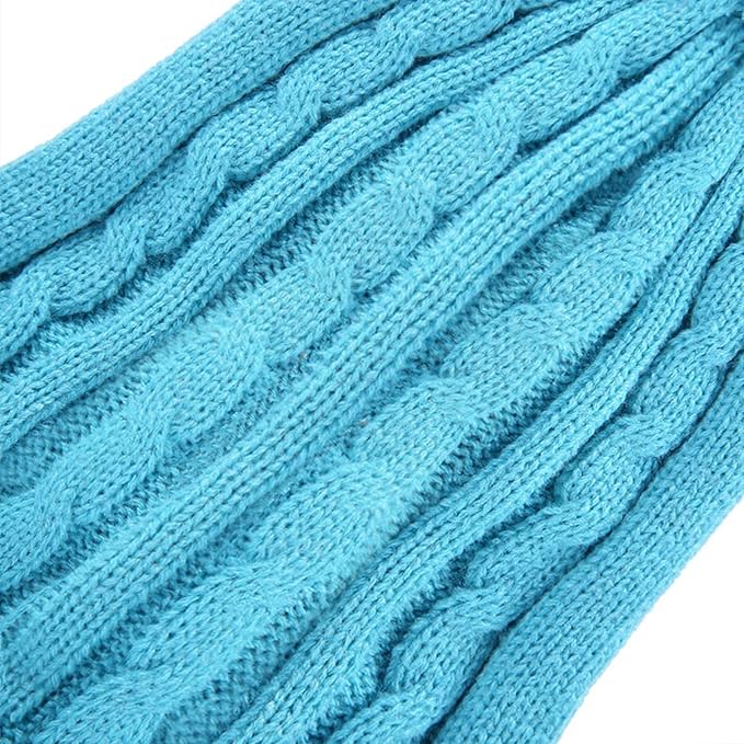 CHBORCHICEN Small Dog Sweaters Knitted Pet Cat Warm Dog Sweatshirt Winter Clothes Kitten Puppy Sweater (Medium,Sky Blue)