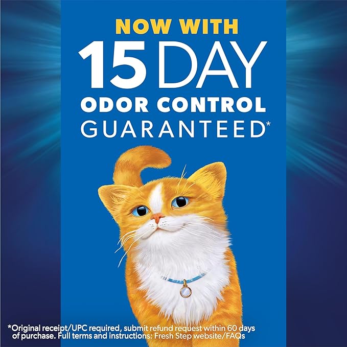 Fresh Step Outstretch Advanced Long Lasting Clumping Litter Simply Unscented, Activated Charcoal Litter Lasts 50% Longer, 32 lbs. (2 x 16 lb. Box)