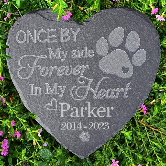 Pet Memorial Stone, Dog Memorial Gifts for Loss of Dog, Pet Loss Gifts, Loss of Cat Sympathy Gift - Forever in My Heart