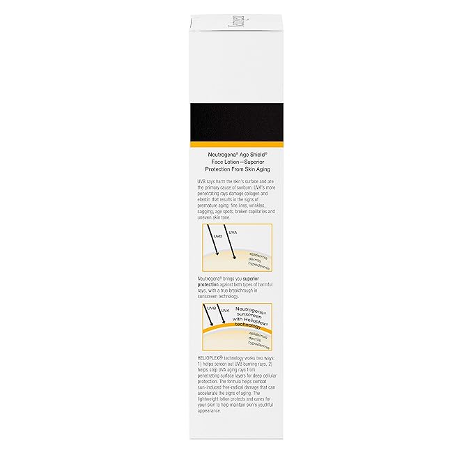 Neutrogena Age Shield Face Oil-Free Sunscreen Lotion with Broad Spectrum SPF 70, Non-Comedogenic Moisturizing Sunscreen to Help Prevent Signs of Aging, PABA-Free, 3 fl. oz.