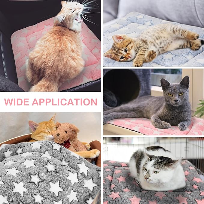 VitalCozy 4 Pcs Winter Dog Crate Pads, Ultra Soft Warm Washable Dog Cat Bed Mat for Pet Crate Comfortable Replaceable Reversible Kennel Pad for Small, Medium, Large Dogs(18 x 24 x 1.6 Inch,Colorful)