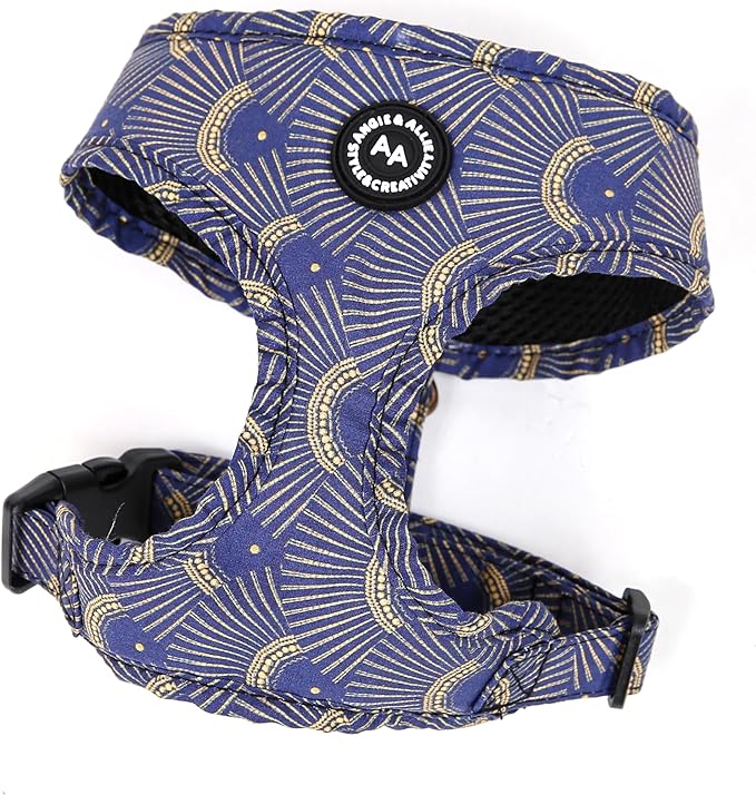 Angie and Allie Organic Cotton Dog Harness,No Pull Pet Harness with Leash D-Ring,Adjustable Soft Padded Dog Vest,Comfortable,Sustainable,Breathable and Stylish for Your Canine Companion