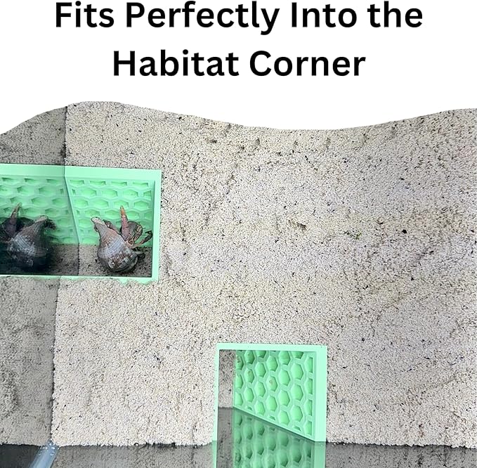 Hermit Crab Underground Tunnel Cave Corner | Hermit Crab Climbing Tank Decor Hide Hideout | Enrichment Habitat Hideaway Decoration Accessories Supplies Toys Ornaments (Seafoam Green)