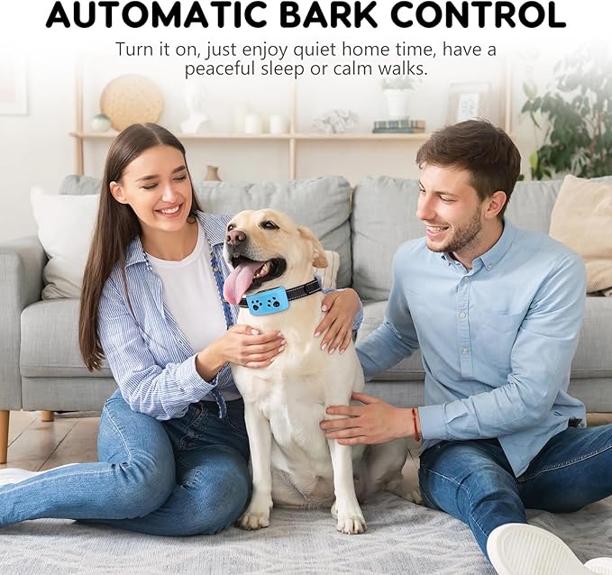 Dog Bark Collar, Svtrat Anti Bark Collars Smart Bark Collar for Small Medium Large Dogs with 4 Training Modes and 7 Level Sensitivity Adjustable