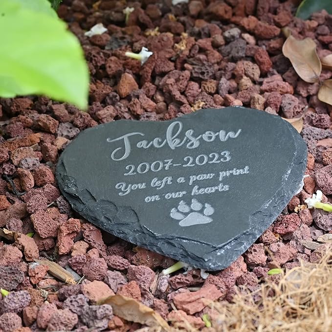 Pet Memorial Stones Personalized, Cat Memorial Gifts, Dog Memorial Gifts for Loss of Dog, Loss of Pet Sympathy Gift Dog, Dog Gifts, in Memory of Pet Gifts, 4''×4''/10×10cm