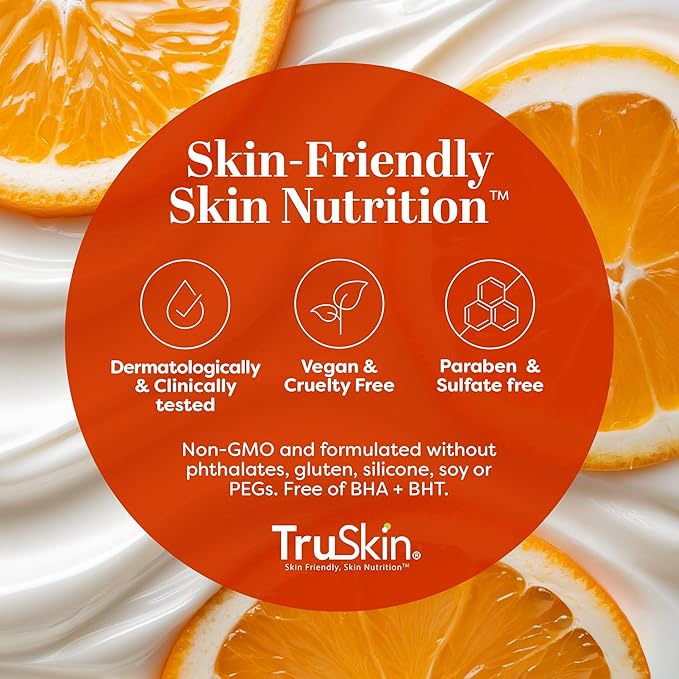 TruSkin Vitamin C Face Cream – Brightening & Hydrating Daily Moisturizer with Vitamin E, B5, Jojoba Oil & Green Tea – Smooth, Radiant-Looking Skin, 2 Fl Oz