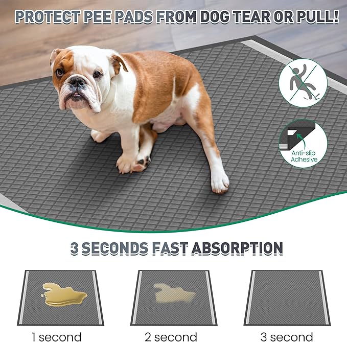 Extra Large Activated Charcoal Puppy Pads 36"x36", 32 Count – Leak-Proof & Super Absorbent 6-Layer Disposable Pee Pads with Advanced Odor Control & Quick Dry for Dog Training, Home Protection & Cat