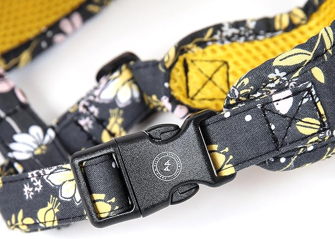 Angie and Allie Organic Cotton Dog Harness,No Pull Pet Harness with Leash D-Ring,Adjustable Soft Padded Dog Vest,Comfortable,Sustainable,Breathable and Stylish for Your Canine Companion