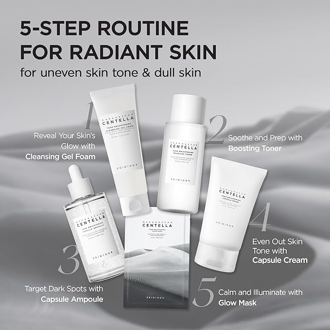 SKIN1004 Tone Balancing Capsule Ampoule, Niacinamide & Centella Serum for Face, Korean Hydrating Facial Serum for Dark Spot & Skin Tone with Tranexamic Acid, Korean Skin Care, 1.69fl.oz / 50ml