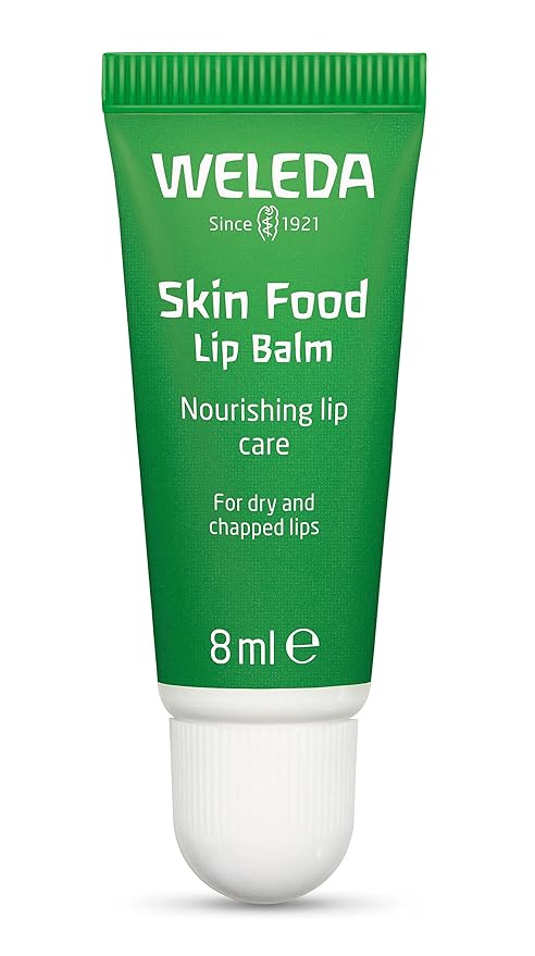 Weleda Skin Food Lip Butter, 0.27 Ounce, Plant Rich Moisturizing Lip Care with Sunflower Seed Oil, Chamomile and Calendula