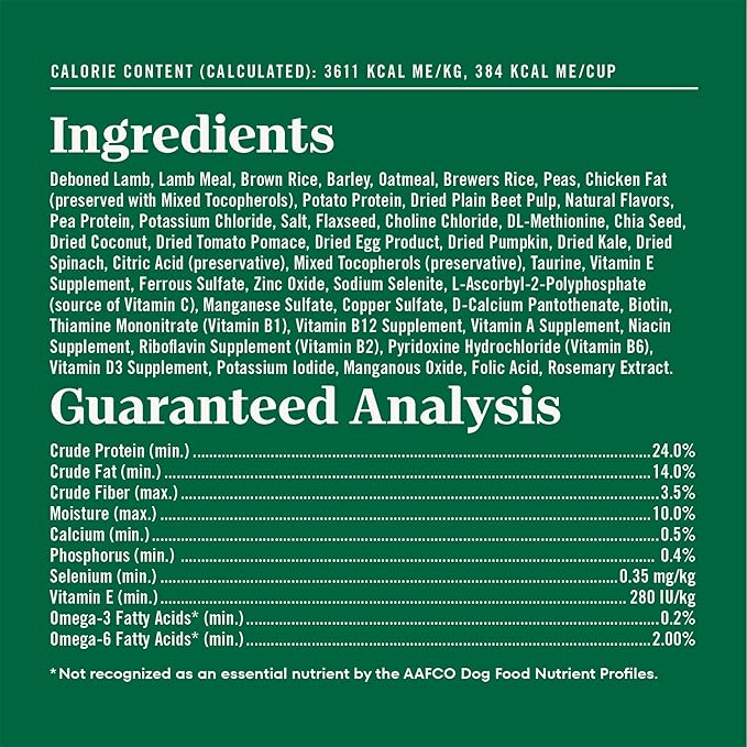 Nutro Natural Choice Adult Small Bites Dog Food, Lamb & Brown Rice Recipe, 30 lb. Bag