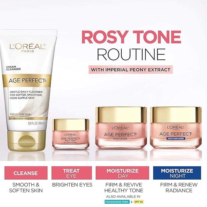 L'Oreal Paris Age Perfect Rosy Tone Anti-Aging Eye Cream, For Dark Circles & Wrinkles .5 oz