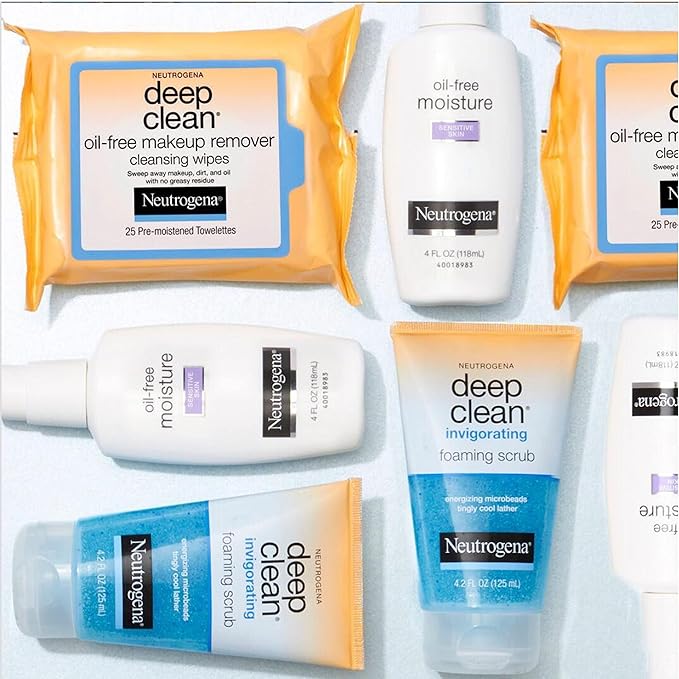 Neutrogena Deep Clean Invigorating Foaming Facial Scrub | Cooling Gel | With Glycerin | Removes Dirt & Oil | 4.2 fl. oz Pack of 2