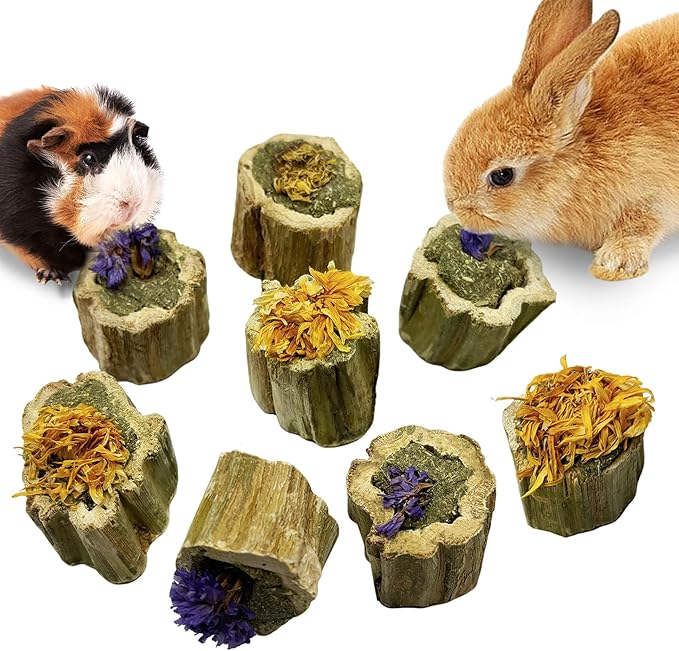 Rabbit Chew Toys Guinea Pig Treats Natural Papaya Wood Chew Sticks for Teeth Bunny Guinea Pig Hamster Chinchilla