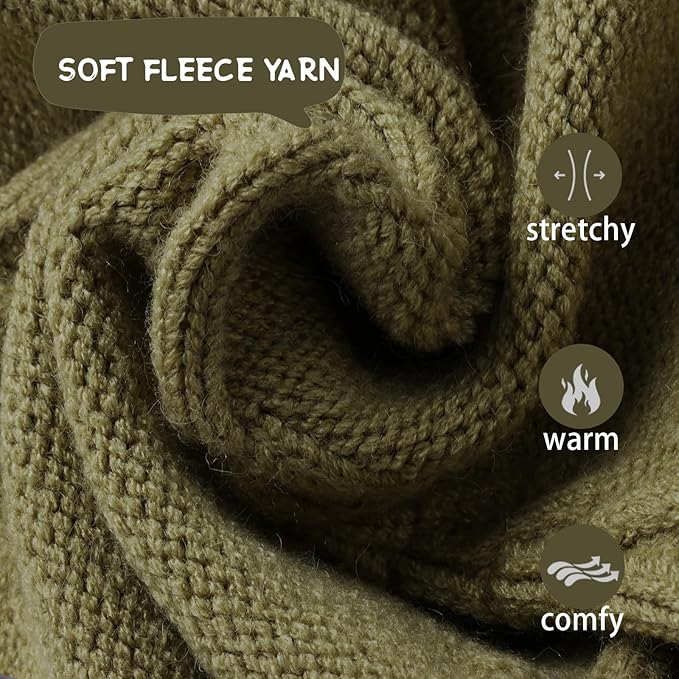 DELIFUR Dog Long Sleeve Sweater - Knitted Turtleneck Dog Knitwear Warm Dog Coats with Classic Cable Fall Winter Clothes for Small Dog (Green, Medium)