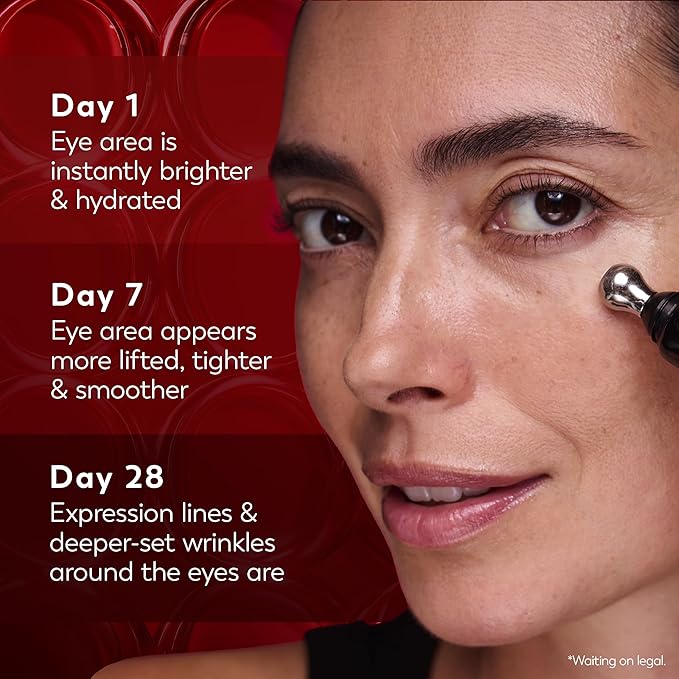 Olay Regenerist Under Eye Cream Roller, Eye Wrinkle Cream, Crows Feet & Bags Treatment, Anti-Wrinkle, Anti-Aging Serum, Fragrance-Free, Hexa-Repair Peptide & Bakuchiol, 0.7oz