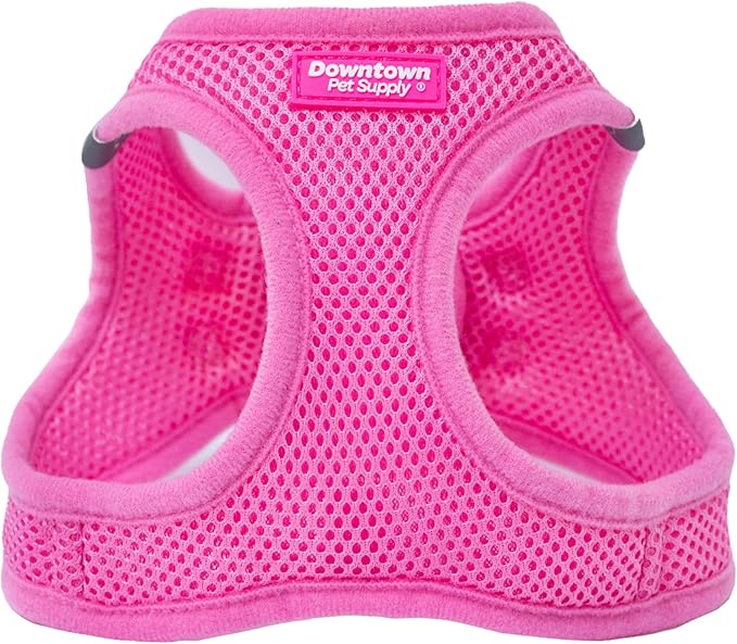 Downtown Pet Supply Step-in Dog Harness – No Pull, Adjustable Padded Mesh with Reflective Trim, Secure Buckle Strap – Comfortable & Breathable Small Dog Harness, Small, Pink