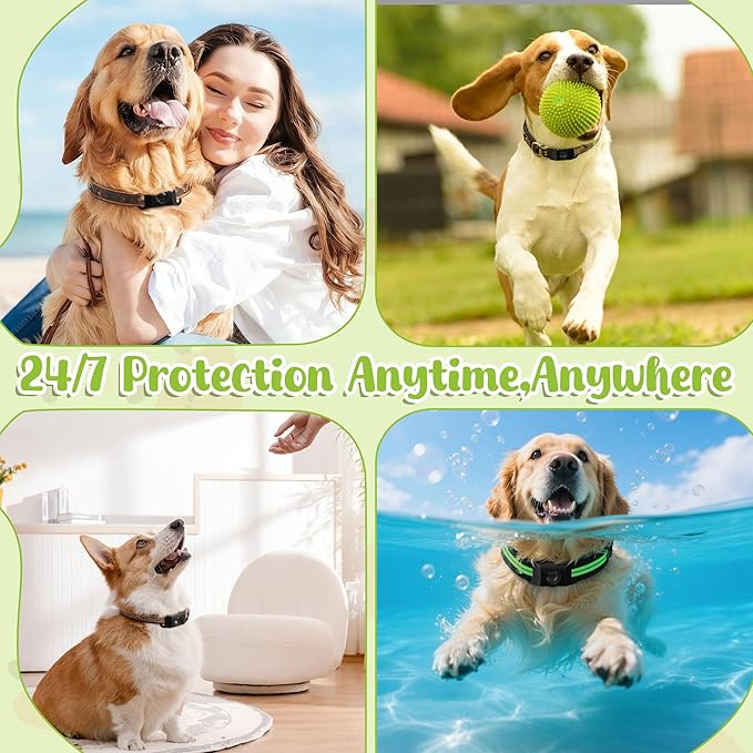 Natural Dog Tag for Flea & Tick Prevention – Waterproof Collar Pendant with 2 Extra Refills, Black, Safe for All Breeds, Collar Not Included