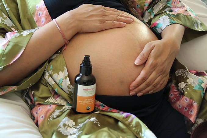 Mambino Organics Second Trimester Set – Skincare Pregnancy Gift Box - Body Oil, Shea Butter, Maternity Essentials