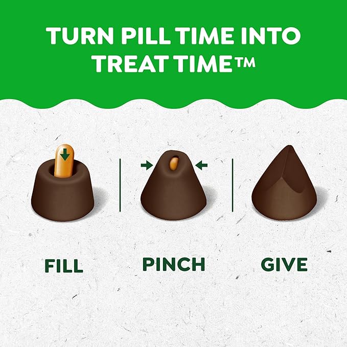Greenies Pill Pockets for Dogs, Large Size Soft Dog Treats, Hickory Smoke Flavor, 7.9 oz. Pouch