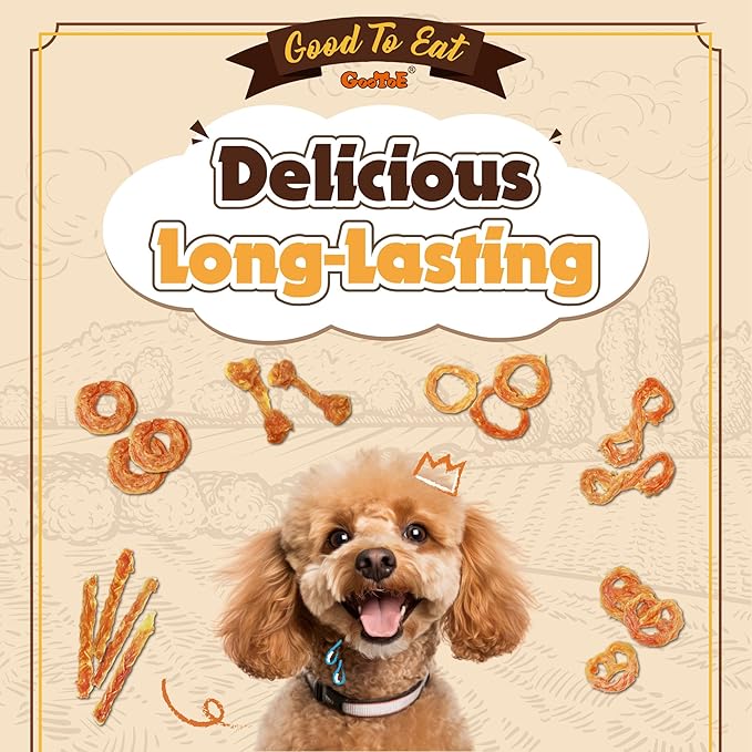 Gootoe Turkey Tendons for Dogs –All-Natural, Hypoallergenic Dog Treats, Rawhide Alternative, Long Lasting Puppy Chews, Healthy Dog Treats for Large Breeds, Rope (L), 2 Count Pack