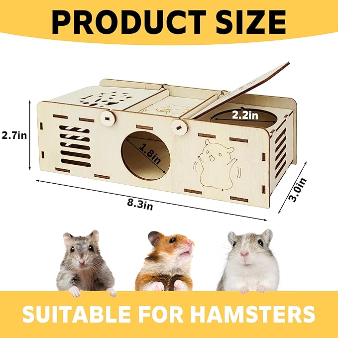 Guinea Pig Foraging Toys, Small Animals Hide Treats Foraging Puzzle Toys,Wooden Foraging Game Interactive Enrichment Toy for Rabbits, Hamsters, Bunny, Chinchillas, Rats and Gerbils
