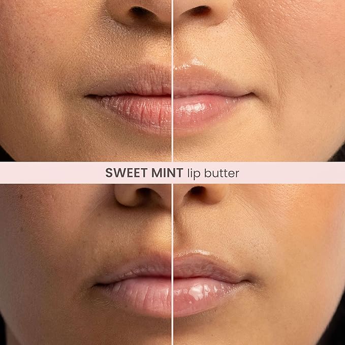 Burt's Bees Sweet Mint Lip Butter, Repairs Dry Lips, 24 Hour Hydration, Locks in Moisture, Includes Shea and Mango Butters, Antioxidant Rich Vitamin E, Convenient Twist Up Dispenser, 0.5 Oz.