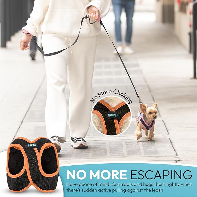 Gooby Escape Free Easy Fit X Step in Dog Harness - Atlanta Peach, X-Large