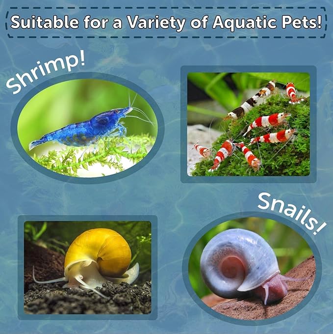 Aquatic Foods Inc. Snail & Shrimp 4mm-3/16 Sinking 40% Protein Nuggets for Snails, Shrimp, Axolotl, Salamanders, All Bottom Tropical Fish...2-lbs Jar