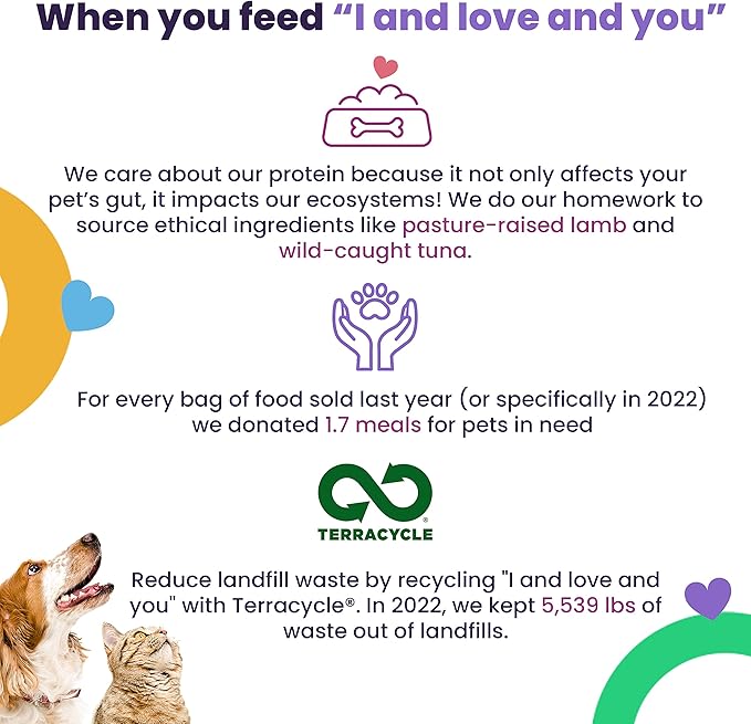 I and love and you Nude Super Food Dry Dog Food - Salmon + Whitefish - Prebiotic + Probiotic, Grain Free, Real Meat, No Fillers, 5lb Bag