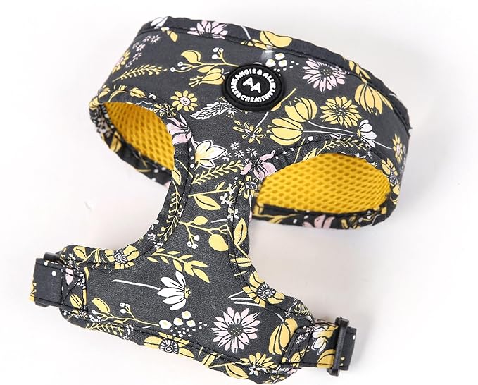 Angie and Allie Organic Cotton Dog Harness,No Pull Pet Harness with Leash D-Ring,Adjustable Soft Padded Dog Vest,Comfortable,Sustainable,Breathable and Stylish for Your Canine Companion