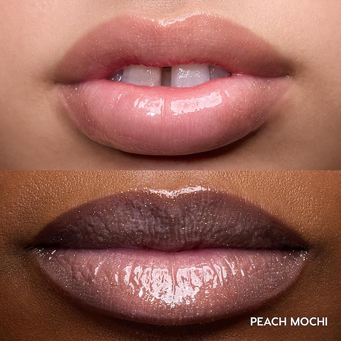 ColourPop Fresh Kiss Glossy Lip Balm - Hydrating Lip Care Enriched with Peptides + Hyaluronic Acid - Pearlescent Shimmer Finish - Vegan + Cruelty-Free - Peach Mochi (0.49 oz)