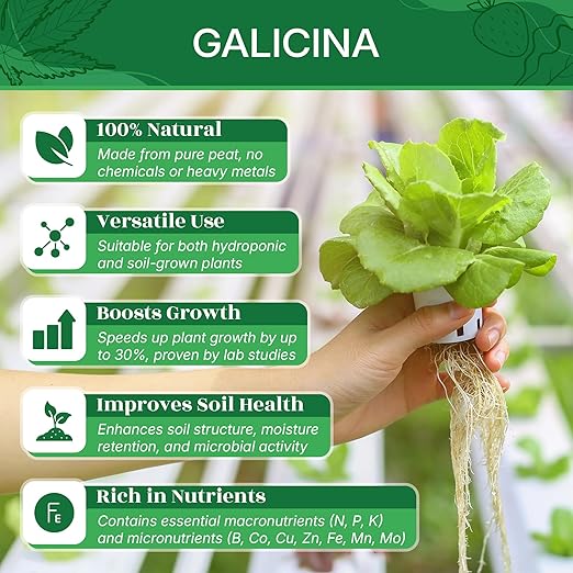 All-Natural Plant Food Activator for Hydroponic Systems (DWC, NFT, Ebb&Flow), Heavy-Metal-Free, for Indoor/Outdoor Hydroponics, Hydroponics Nutrients Enhancer, Humic Fulvic Acid Liquid Concentrate