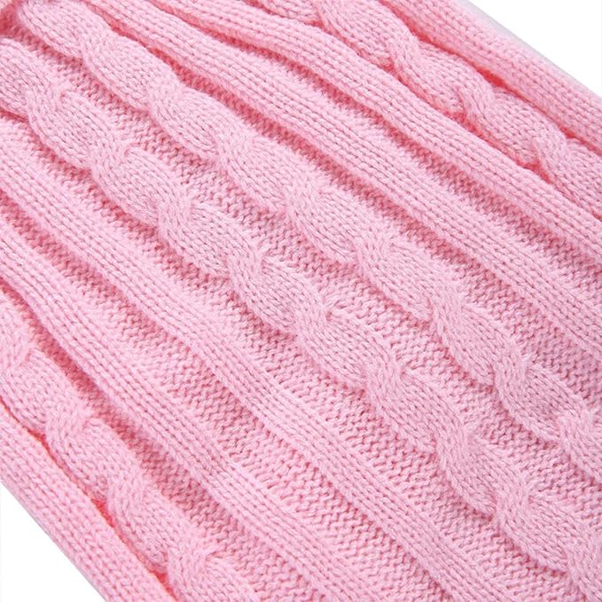 CHBORCHICEN Small Dog Sweaters Knitted Pet Cat Warm Dog Sweatshirt Winter Clothes Kitten Puppy Sweater (L, Dress-Pink)