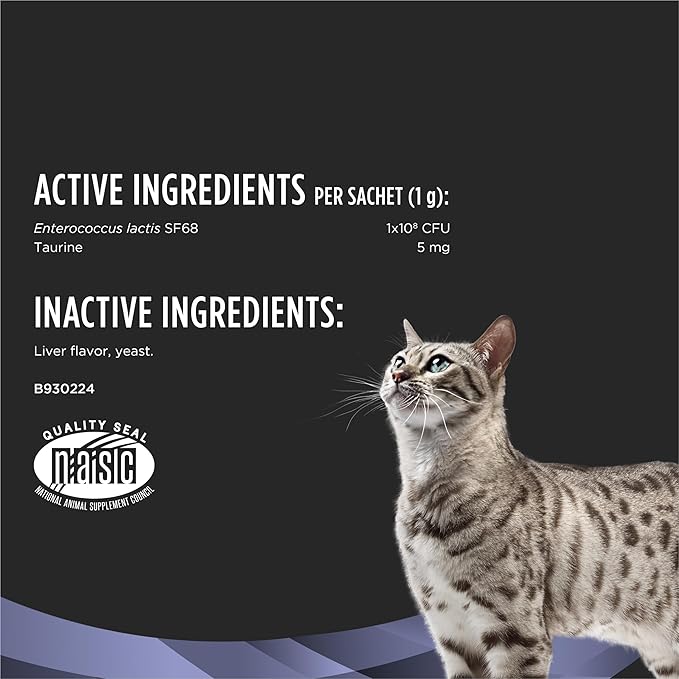 Purina Pro Plan Veterinary Supplements FortiFlora Probiotics for Cats for Digestive Gut Health and Diarrhea - 30 ct. Box