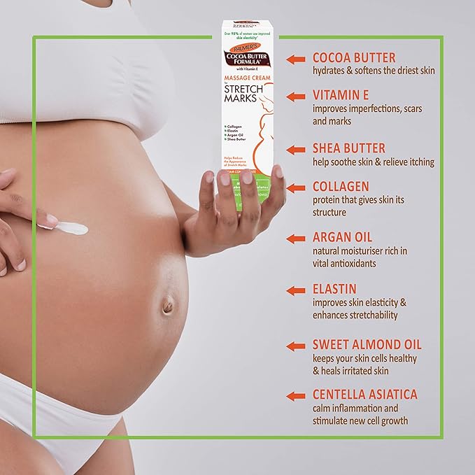 Palmer's Cocoa Butter Formula Massage Cream for Stretch Marks and Pregnancy Skin Care, 4.4 Ounces (Pack of 6)
