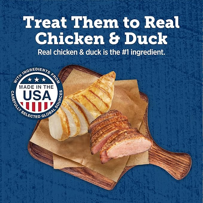Blue Buffalo True Chews Premium Jerky Cuts Dog Treats, Made in the USA with Natural Ingredients, Chicken & Duck, 22-oz. Bag