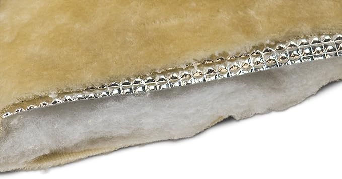 Furhaven ThermaNAP Self-Warming Cat Bed for Indoor Cats & Large/Medium Dogs, Washable & Reflects Body Heat - Quilted Faux Fur Reflective Bed Mat - Black, Large
