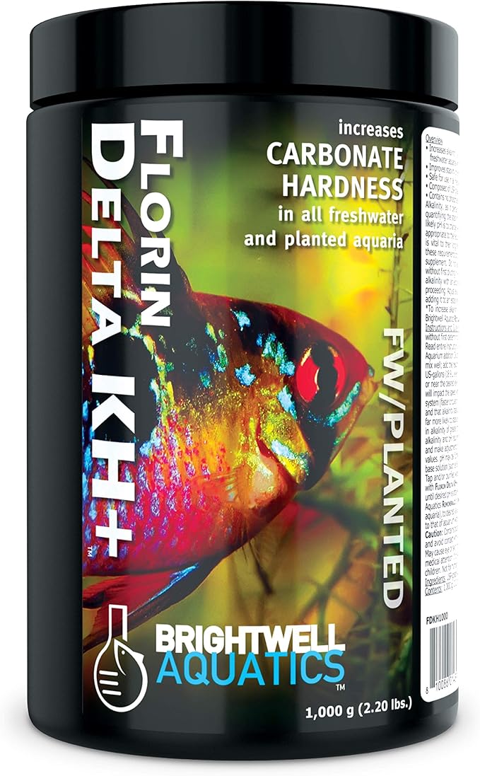 Brightwell Aquatics Florin Delta KH+ - Increases Carbonate Hardness and pH Stability in Freshwater and Planted Aquariums 1000-g