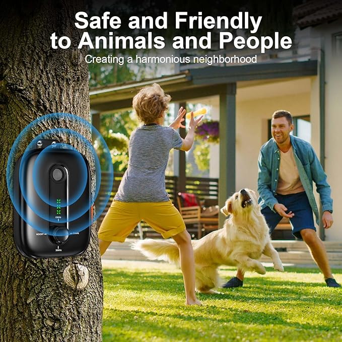 YEOWWW! Anti Barking Device for Dogs, Rechargeable Ultrasonic Dog Barking Control Devices with 3 Modes, 33 FT Barking Silencer Sonic Barking Deterrent Indoor/Outdoor Safe for Dog & People B