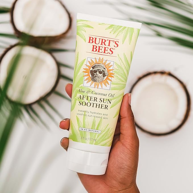 Burt's Bees Mothers Day Gifts, After Sun Lotion with Hydrating Aloe Vera & Coconut Oil - Summer Essentials, Sunburn Relief, Natural After Sun Soother, 6 oz