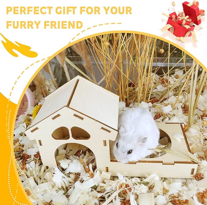 Guinea Pig Foraging Toys, Small Animals Hide Treats Foraging Puzzle Toys,Wooden Foraging Game Interactive Enrichment Toy for Rabbits, Hamsters, Bunny, Chinchillas, Rats and Gerbils