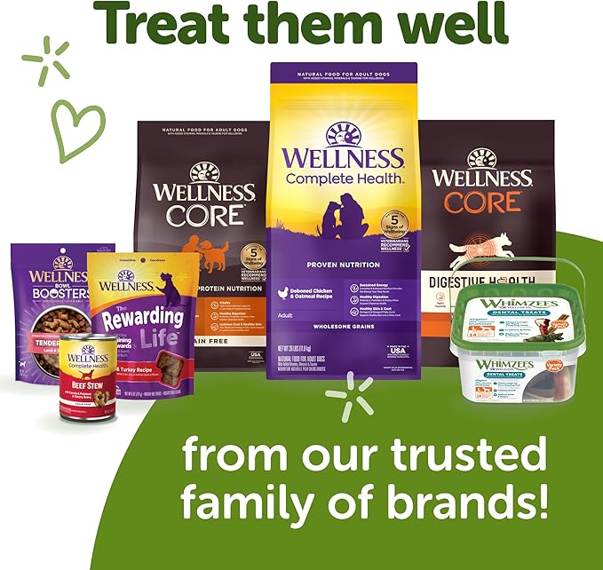WHIMZEES Wellness Stix Dog Dental Treats, Natural Chews, Extra Small Size Stick, (56 Count)