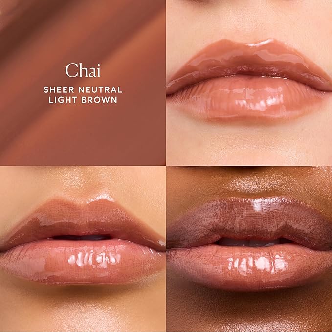 Naturium Phyto-Glow Lip Balm, Hydrating Lip Care with a Glossy Finish, 0.34 oz Chai